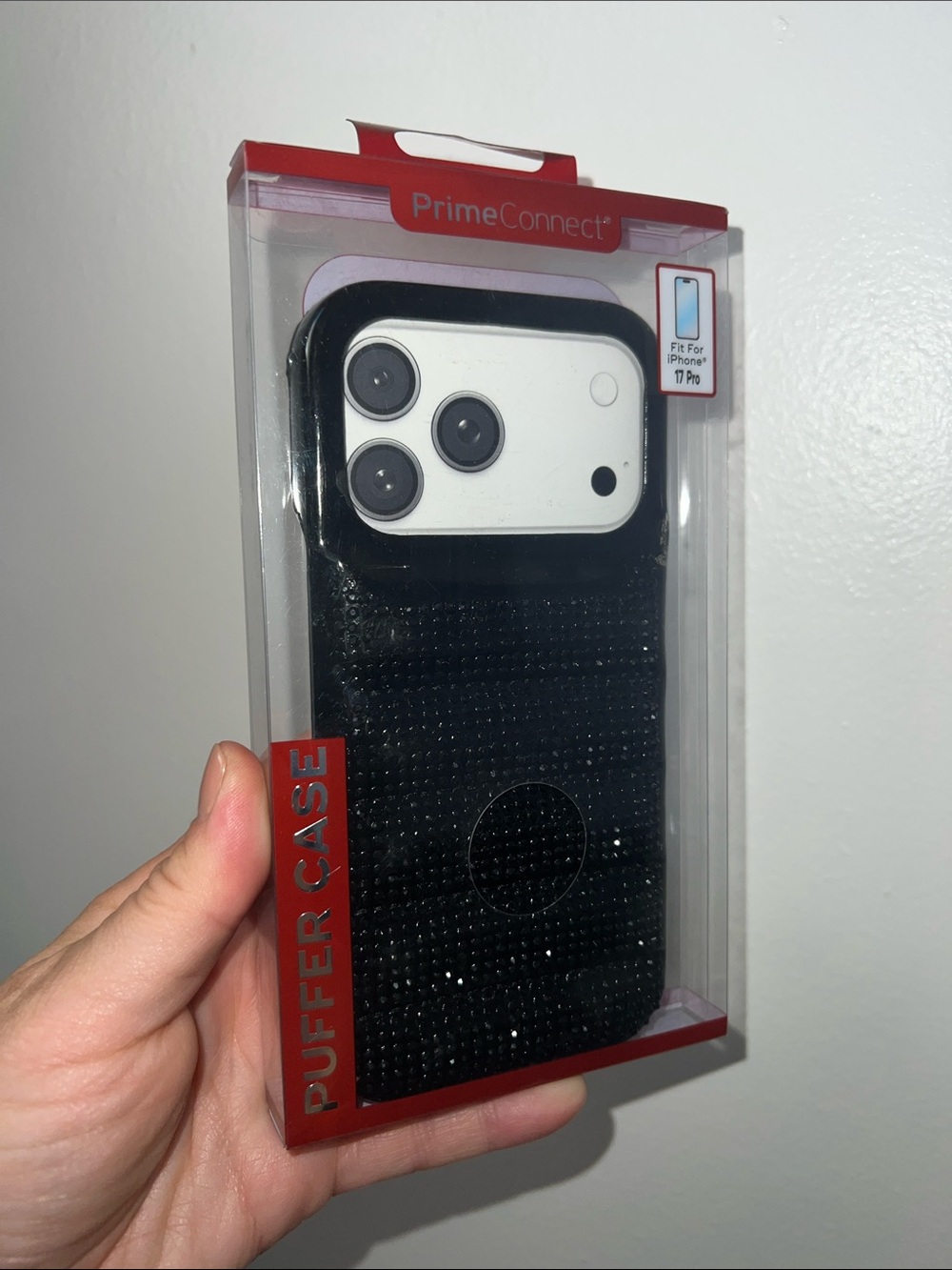 Viral Black Bling Puffer Case iPhone